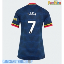 Camisa de time de futebol Arsenal Bukayo Saka #7 Replicas 2º Equipamento Feminina 2026-27 Manga Curta